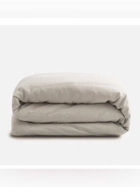 SIJO French Flax Linen LuxeWeave Sheet Set 4 piece Fog Full NWT
